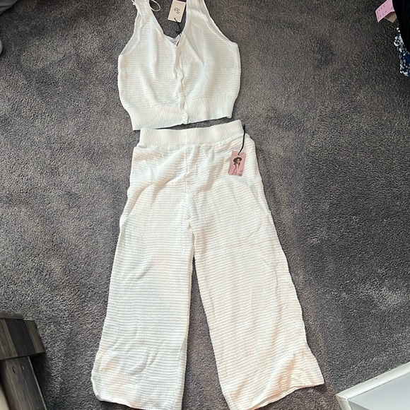 Sincerly Jules Pants - Sincerely Jules White Crochet Two Piece Set